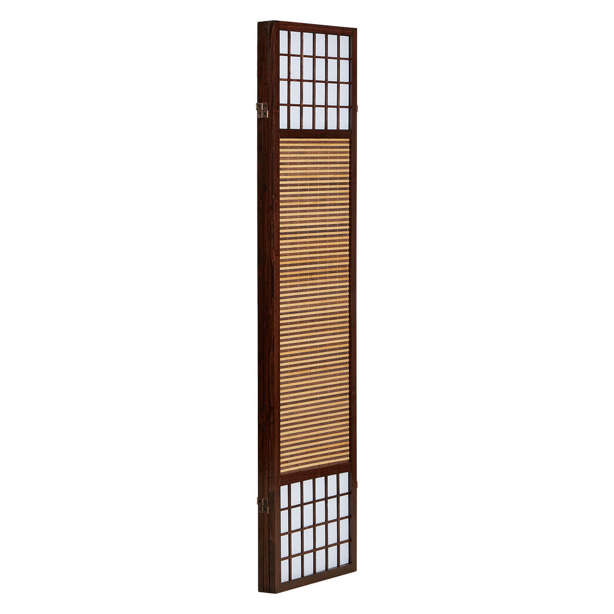 PARAVENT 3-tlg. 132/175 cm Braun Bambusstreben - Braun, Holz (132/175/2cm) - Homestyle4u