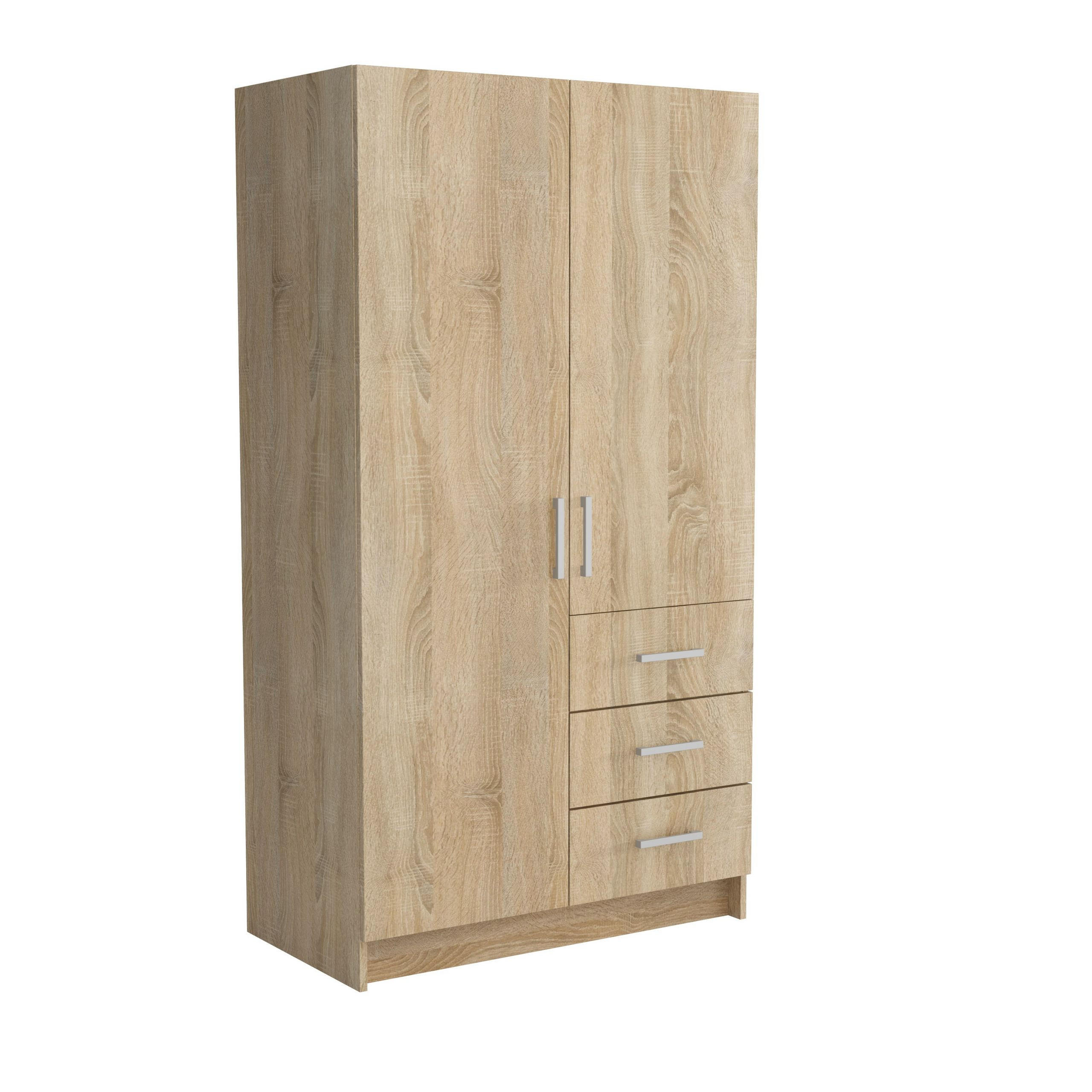 DREHTÜRENSCHRANK PINELLO 96/177/50 cm 2-türig Sonoma Eiche - Sonoma Eiche, Holzwerkstoff (96/177/50cm) - MASSENO