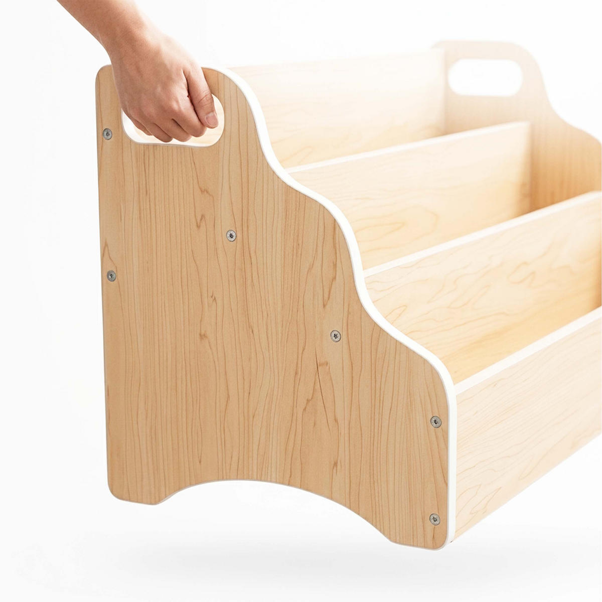 RAFT Natural MDF 3 compartimente - maro deschis, compozit lemnos (51/31/28cm) - Relaxdays