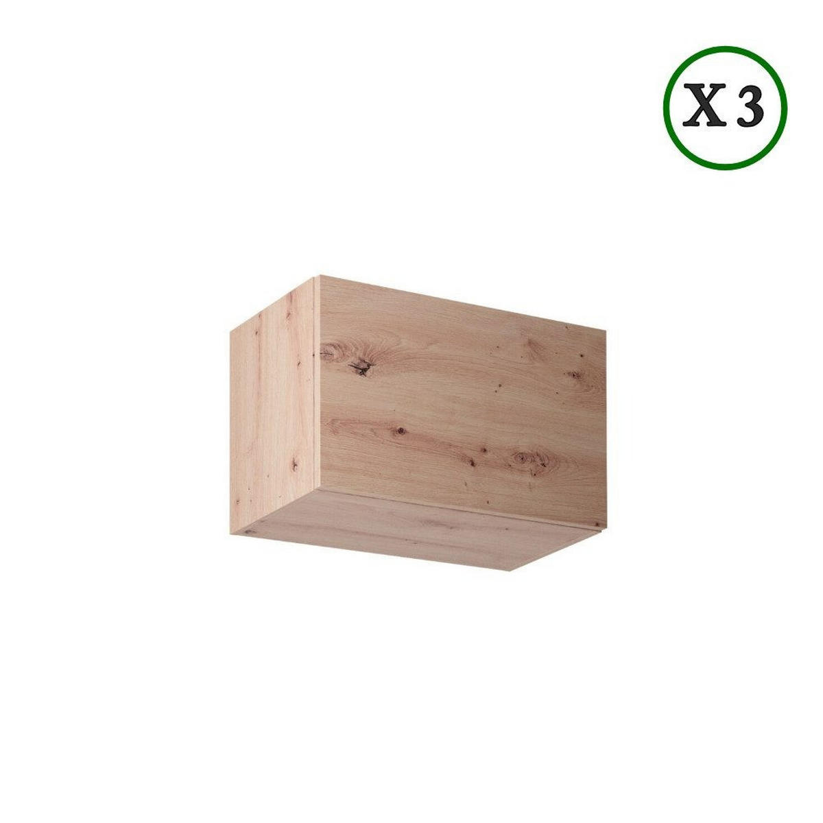 KÜCHENZEILE 260 cm - Langen K17-M240 - in Artisan Eiche / Grau - Eiche Artisan/Grau, Holz (240/248/58cm)