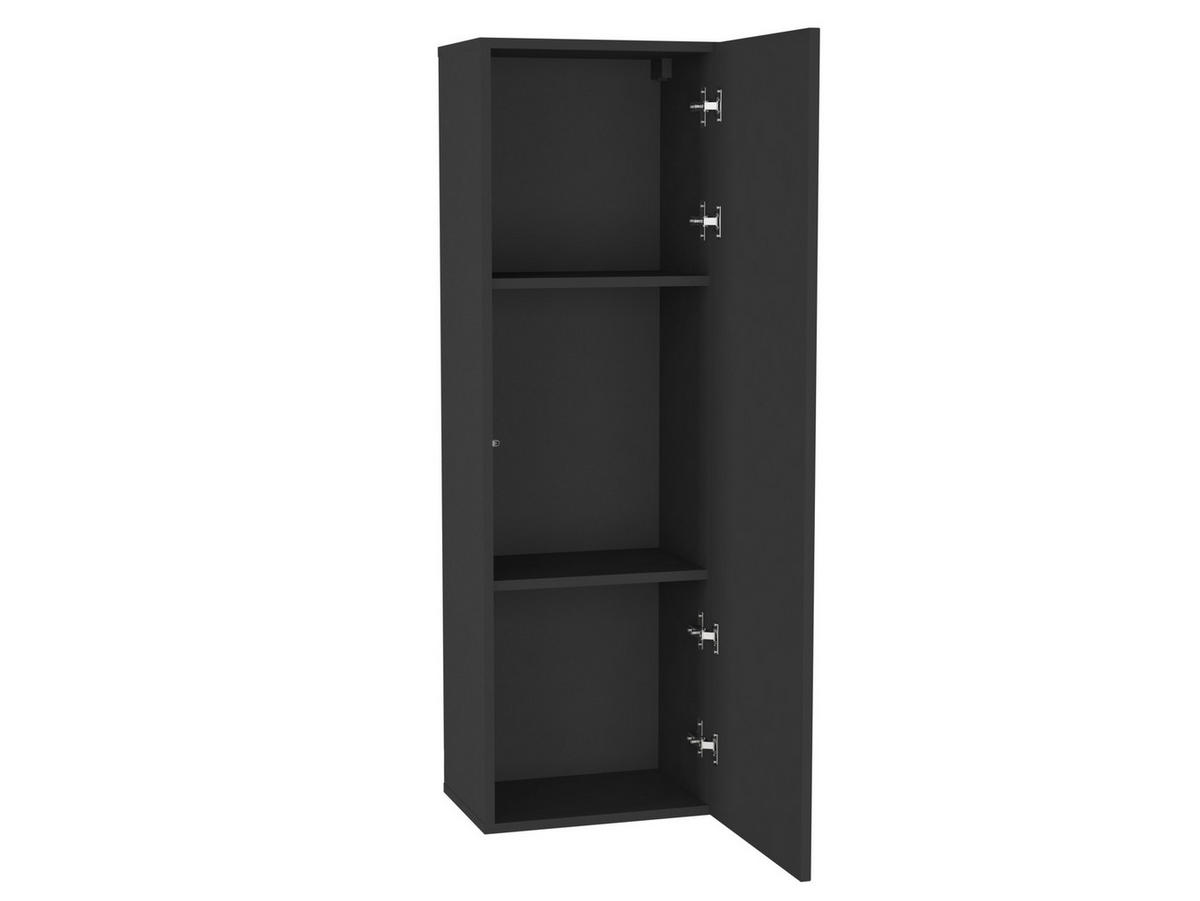 HÄNGESCHRANK Schwarz, Schwarz Hochglanz 40/126/29 - Schwarz Hochglanz/Schwarz, Holzwerkstoff (40/126/29cm) - RAUMHIRSCH FURNITURE