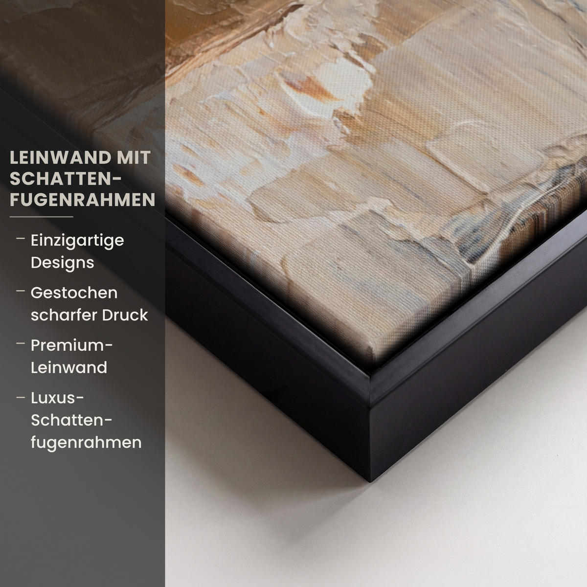LEINWAND Bilder mit Rahmen - Ölgemälde - Frau - Wein - 50x50 - Hellbraun, Textil (50/50cm) - MuchoWow