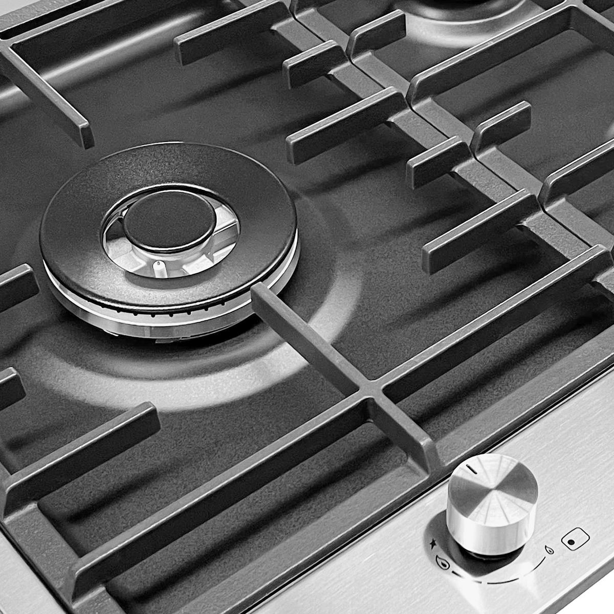 EINBAU-BACKOFEN 60 cm EH 6338 s+TY 905 VPGC Gas-Kochfeld 90 cm - Schwarz, Metall (59.4/59.4/55.6cm) - Kaiser Küchengeräte