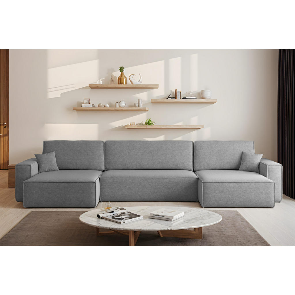 Thumbnail - Kaiser Möbel Ecksofa, Anthrazit, Holz, Füllung: Komfortschaum,Komfortschaum, 372x142 cm, Wohnzimmer, Sofas & Couches, Wo...