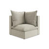 SOFAELEMENT Bouclé Stoff Grau - Taupe/Schwarz, Holzwerkstoff/Kunststoff (90/77/90cm) - Makamii