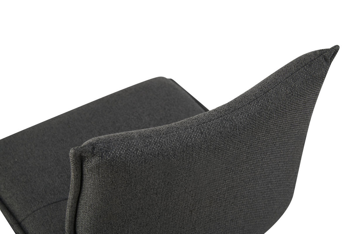 SCHWINGER-STUHL 2er Set Torino Stühle in Anthrazit - gemütliches Design - B/H/T: 46x89x57 cm - Anthrazit, Textil (57/89/46cm)