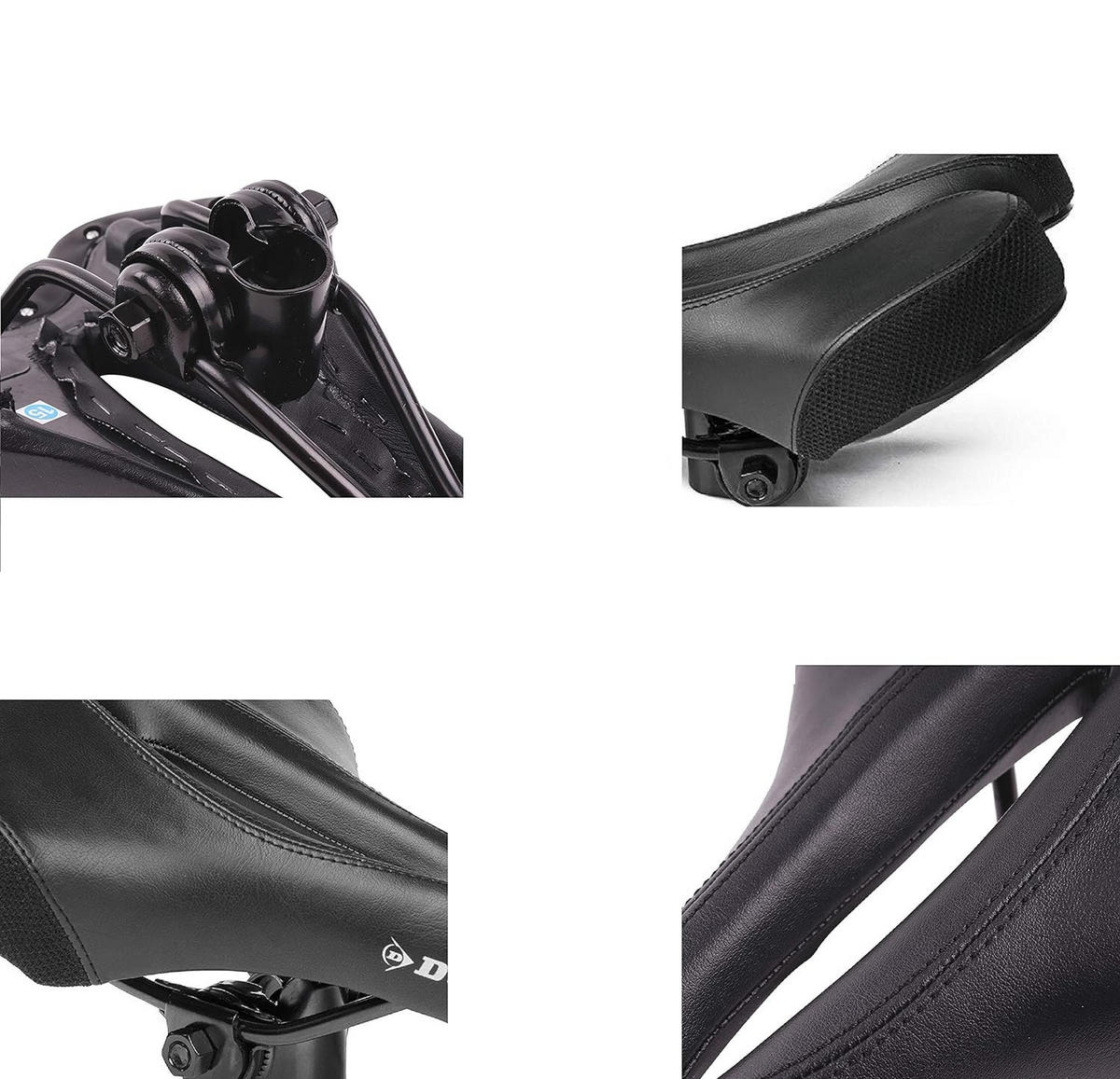 FAHRRADSATTEL – Ergonomischer MTB Gel-Sattel für Damen & Herren – Komfortsattel für Mountainbike, Rennrad & Trekkingrad, Atmungsaktiv - Schwarz, Metall (18/10/28cm) - Dunlop