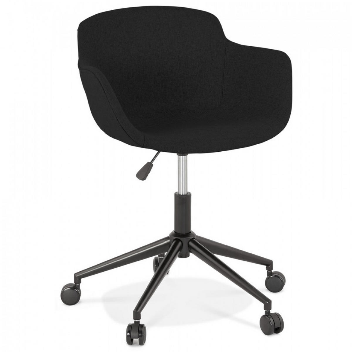 STUHL mit Armlehnen Schwarz 59x80x54cm - Schwarz, Textil/Metall (59/80/54cm) - AlterEgo