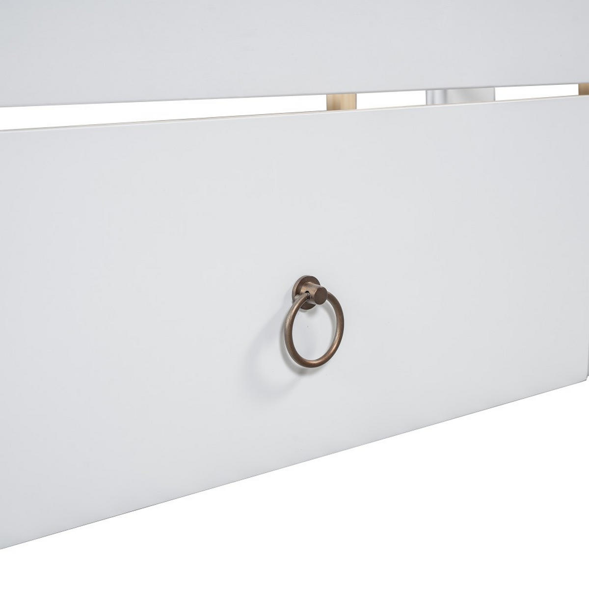 DOPPELBETT 140x200cm in Weiß mit Drei Schubladen und Offenes Regal - Weiß, Holz (140/200cm) - KOMHTOM