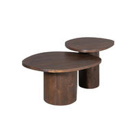 COUCHTISCH Mireon Mangoholz 70 cm / 56 cm + 46 cm / 46 cm Braun - Braun, Holz (56/70/38cm)
