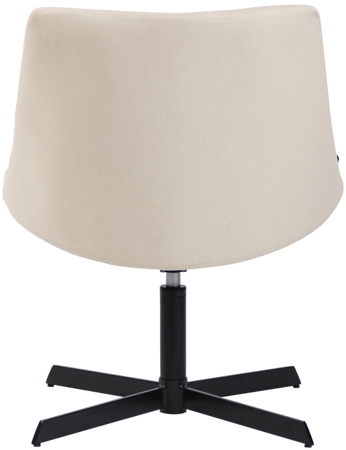 DREHSTUHL Stoff creme - Creme/Schwarz, Textil/Metall (63/79/71cm) - CLP
