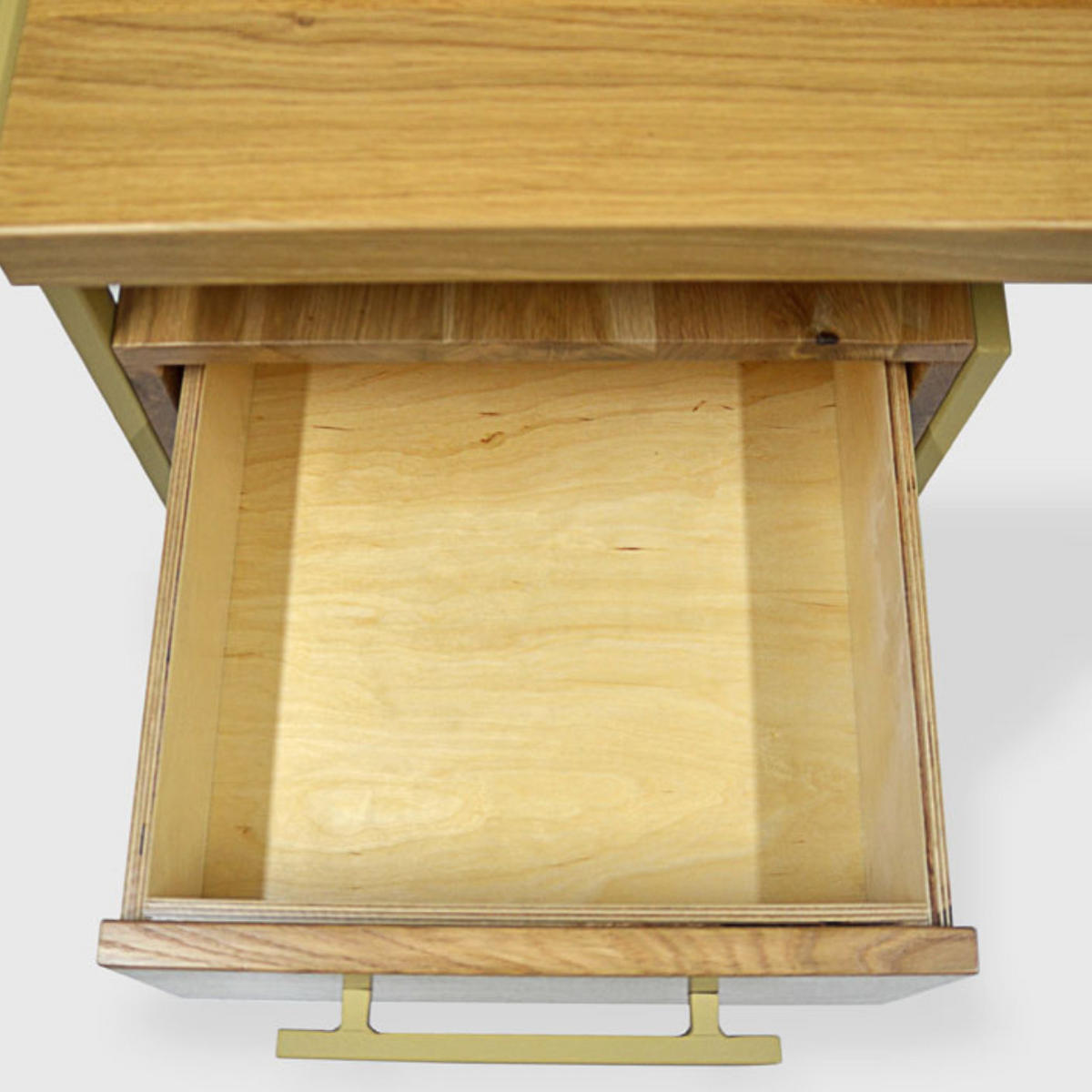 HOLZSCHREIBTISCH mit Metallbeinen fürs Büro GERDA - Eichefarben, Holz (60/150/75cm) - Rawood Furniture