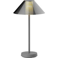 LED-AKKU-TISCHLAMPE - dimmbar in Kegelform für Innen und Außen mit warmweißem Licht - Grau, Kunststoff (22/22/28.5cm) - Northpoint