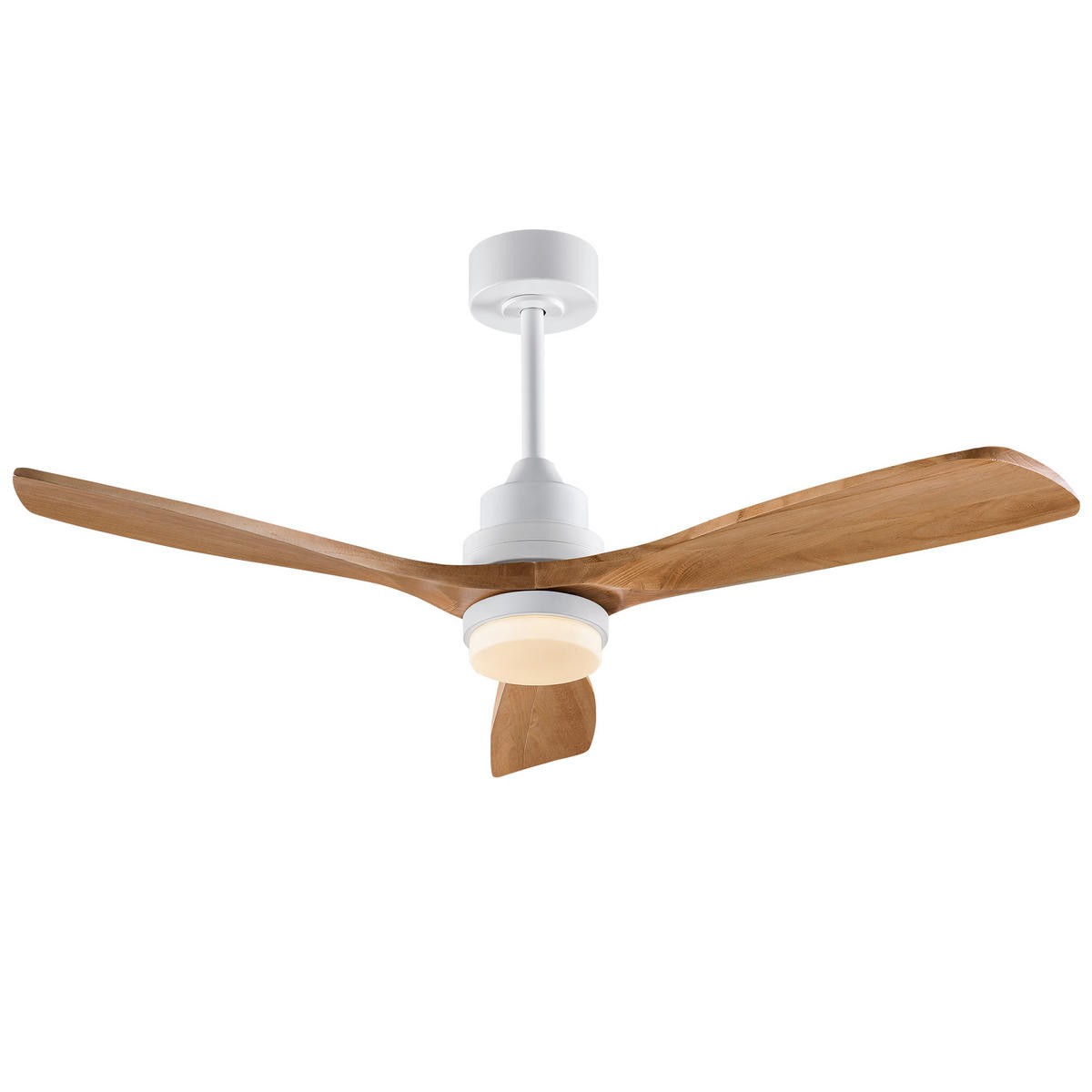 DECKENVENTILATOR DE-16243 52 Zoll mit Massivholzflügeln & Fernbedienung Naturholz - Naturfarben, Holz/Metall (132/132/37cm) - ComfortXL