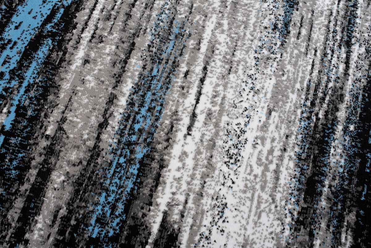 TEPPICH MAYA Blau Verwischt Streifen Meliert 250/300 cm - Blau, Textil (250/300cm) - Tapiso