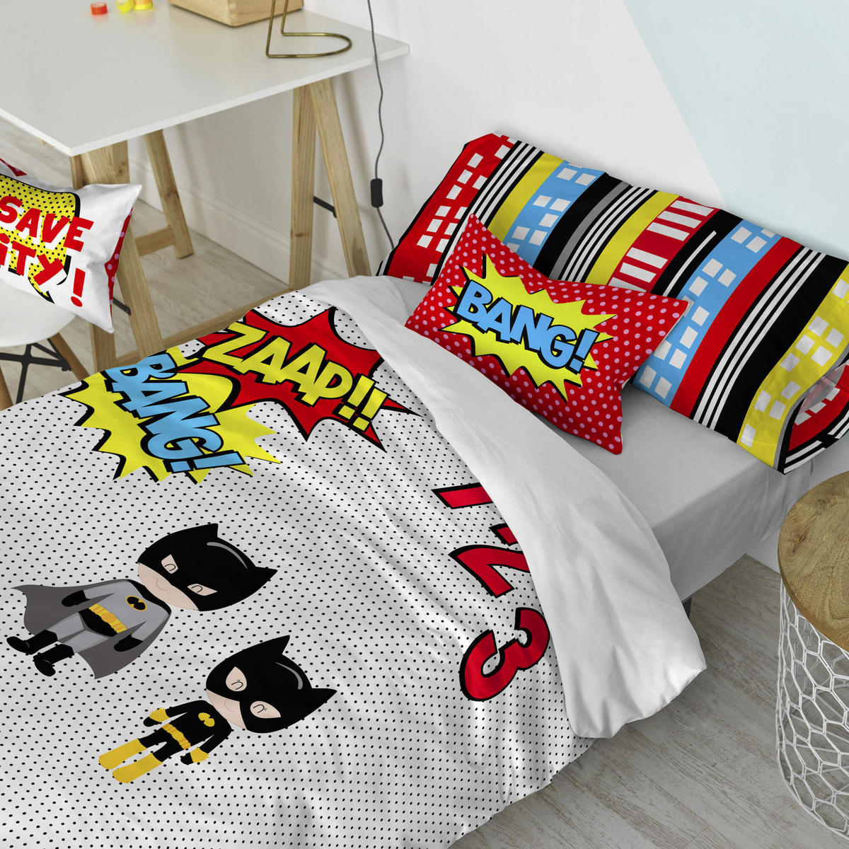 KISSENBEZUG bat 50x30 cm mehrfarbig - Multicolor, Textil (50/30cm) - Happy Friday