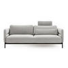 3-SITZER-SOFA Solianero Hellgrau 223 cm - Hellgrau/Schwarz, Textil/Metall (223/95/96cm) - Selsey