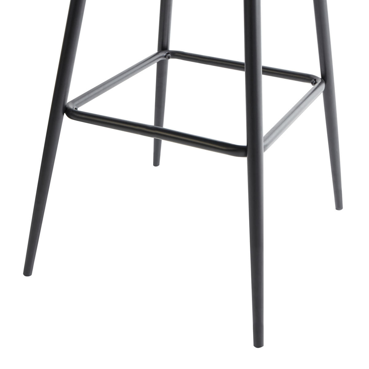 BARSTÜHLEN 2er-Set Schwarz Cornell - Schwarz/Braun, Metall (46/104/51cm) - Beliani