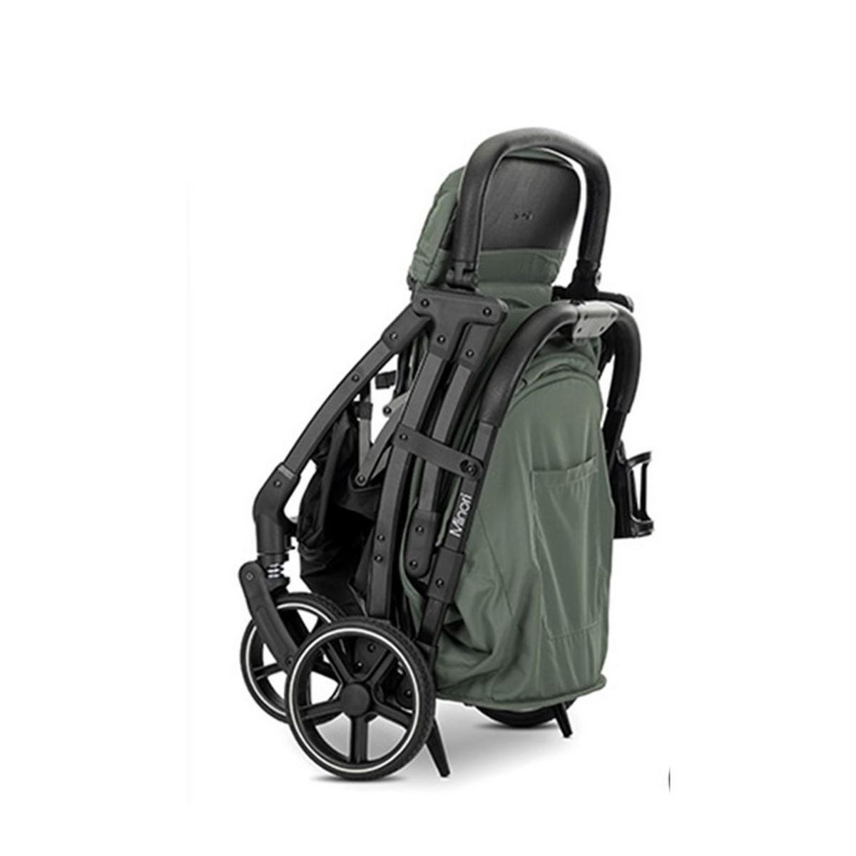 BUGGY Minori faltbar grün PU-Räder Getränkehalter Fußabdeckung - Schwarz, Metall (75/50/102cm) - Lorelli