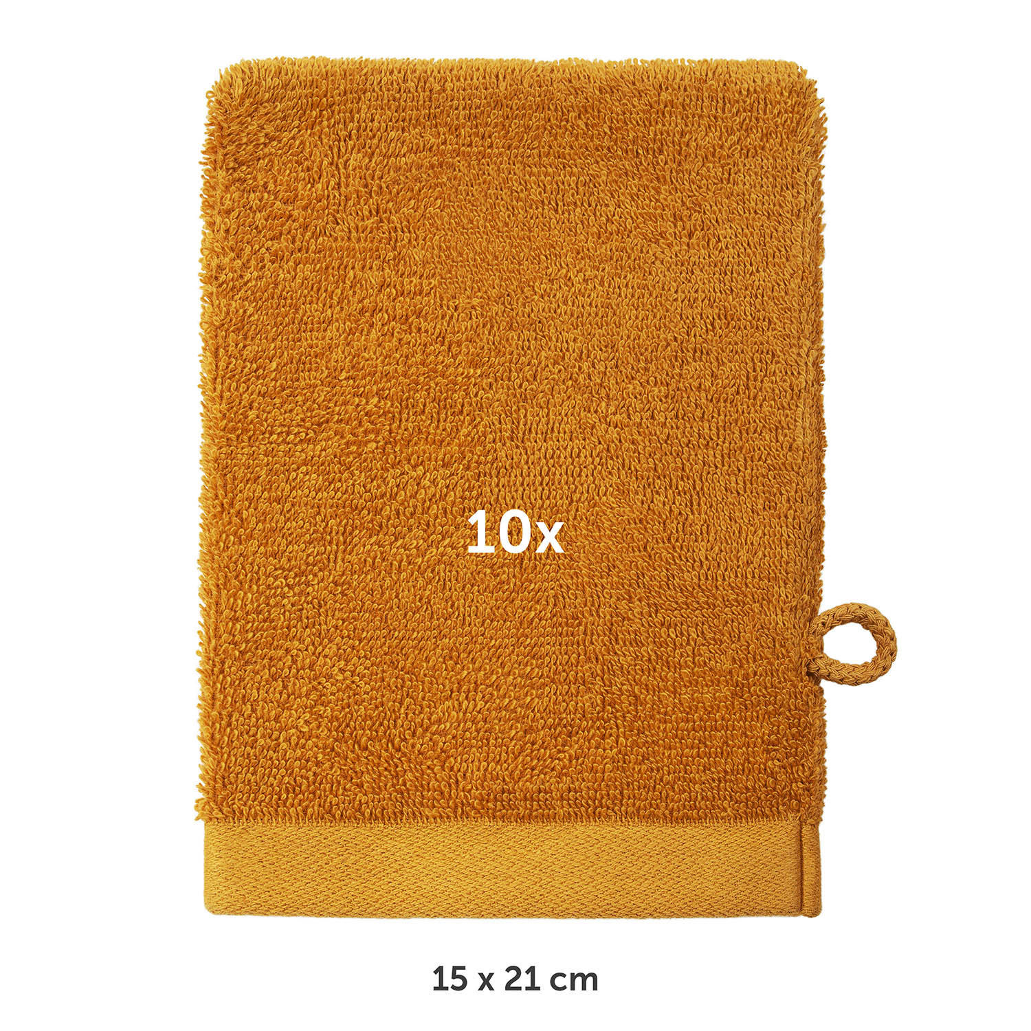 WASCHLAPPEN 10er-Set, 10x Waschlappen 15/20 cm, Braun - Hellbraun, Textil (15/20cm) - Blumtal