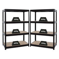 SCHWERLASTREGAL Dino 2er-Set mit 2x 180x120x60 cm Fachlast 600 kg Schwarz - Schwarz, Metall (240/180/60cm) - PROREGAL