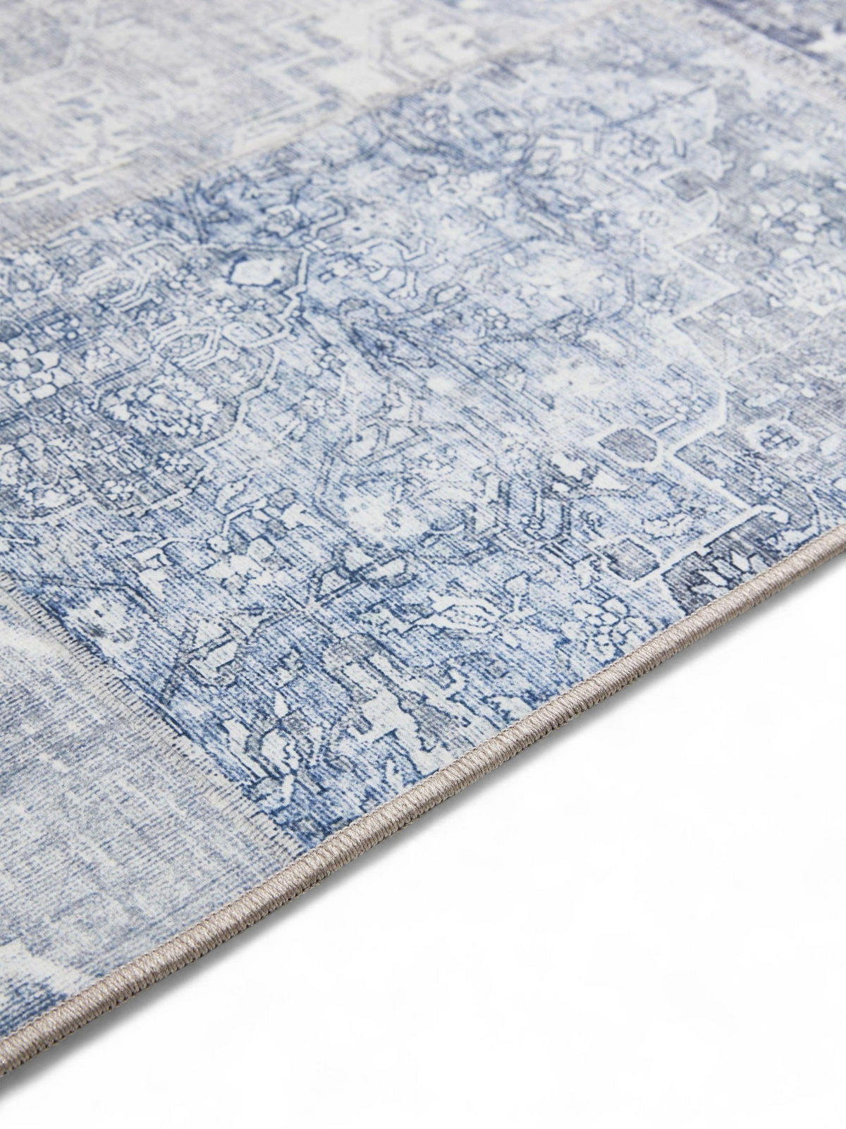 VINTAGE-TEPPICH George waschbar 200x300 cm - Blau, Kunststoff (200/300cm) - benuta