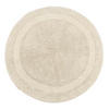 BADEMATTE 80 cm rund, 100% Baumwolle, wendbar - Creme, Textil (80/80cm) - Homescapes