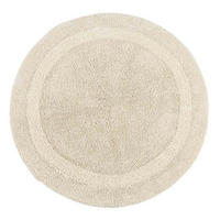 BADEMATTE 80 cm rund, 100% Baumwolle, wendbar - Creme, Textil (80/80cm) - Homescapes