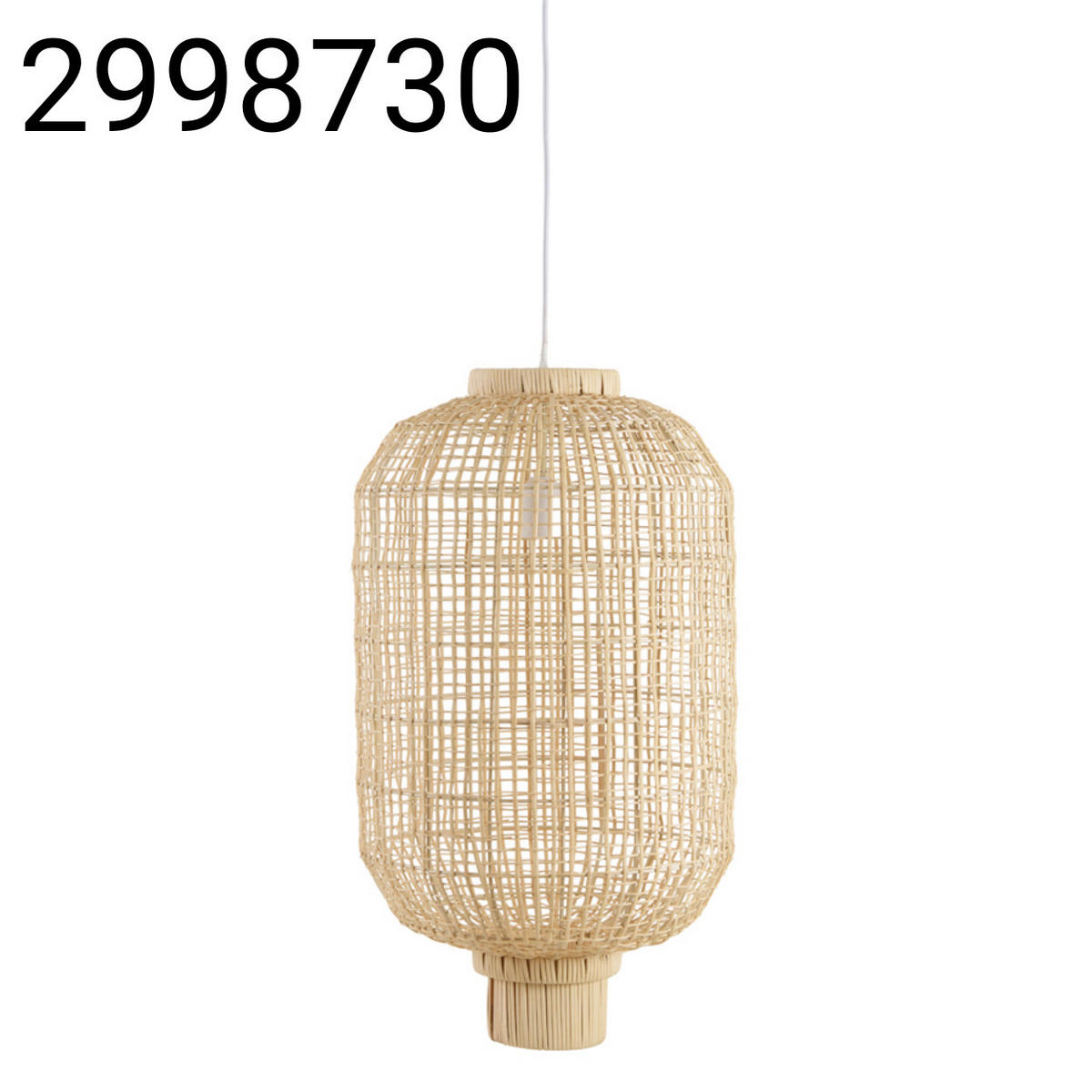 HÄNGELAMPE Dorzan - Braun - 37/37/64.5 cm - Braun, Naturmaterialien (37/37/64.5cm) - Light & Living