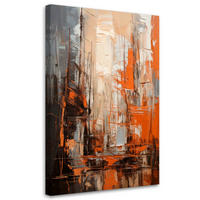 LEINWANDBILD Abstraktion 30x45cm - Orange, Textil (30/45cm) - Feeby