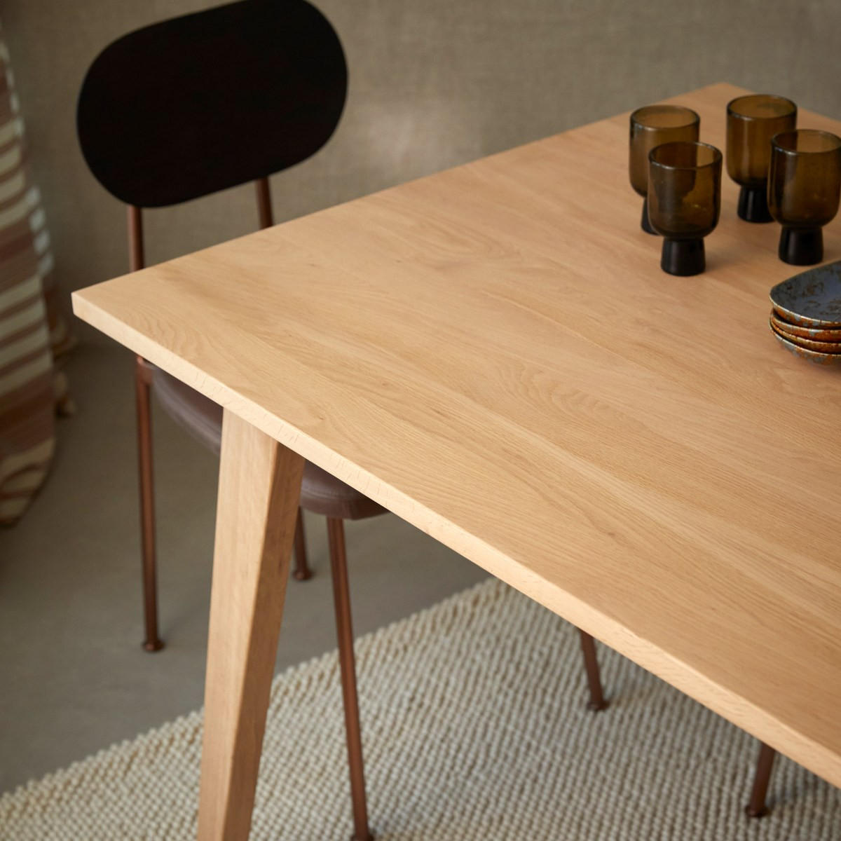 TISCH Esmée Natur aus Eiche - Naturfarben, Holz (90/180/78cm) - Tikamoon