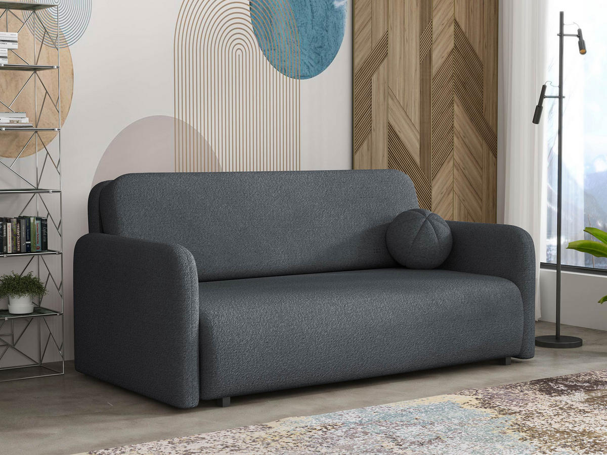 SCHLAFSOFA Viva Sun IV - Dunkelgrau/Schwarz, Holz/Textil (170/85/103cm) - MIRJAN24