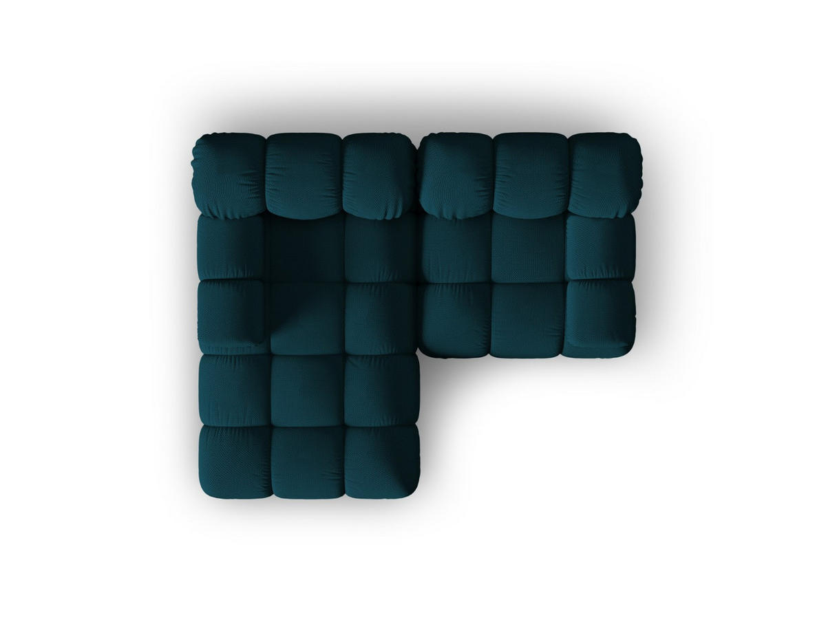 ECKSOFA modular links Bellis aus 3D-Stoff marineblau 3 Sitzplätze - Blau, Textil (155/188cm) - Micadoni
