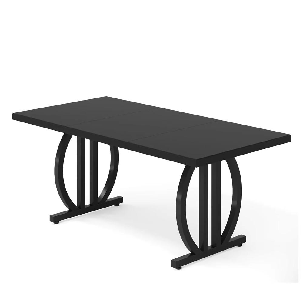 ESSTISCH 160x80x75 cm Metallgestell 4–6 Personen Schwarz - Schwarz, Metall (160/80/75cm) - Kaket