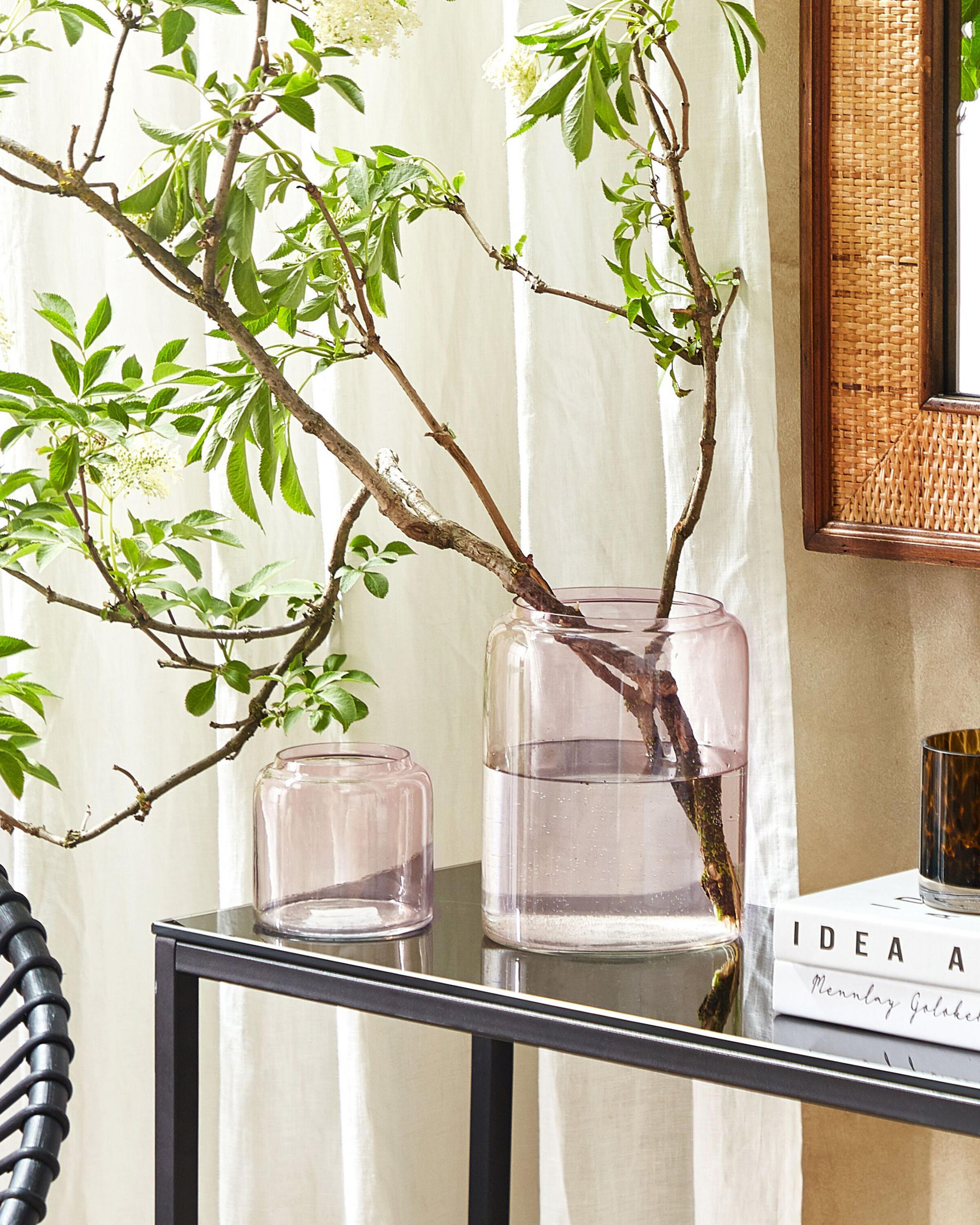 Thumbnail - Beliani Dekovase, Rosa, Glas, Mode, 20 cm, Dekoration, Vasen, Glasvasen