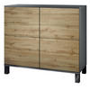 KOMMODE Rova Eiche Wotan - Eiche Wotan, Holzwerkstoff (92.5/84.5/35cm) - Vladon