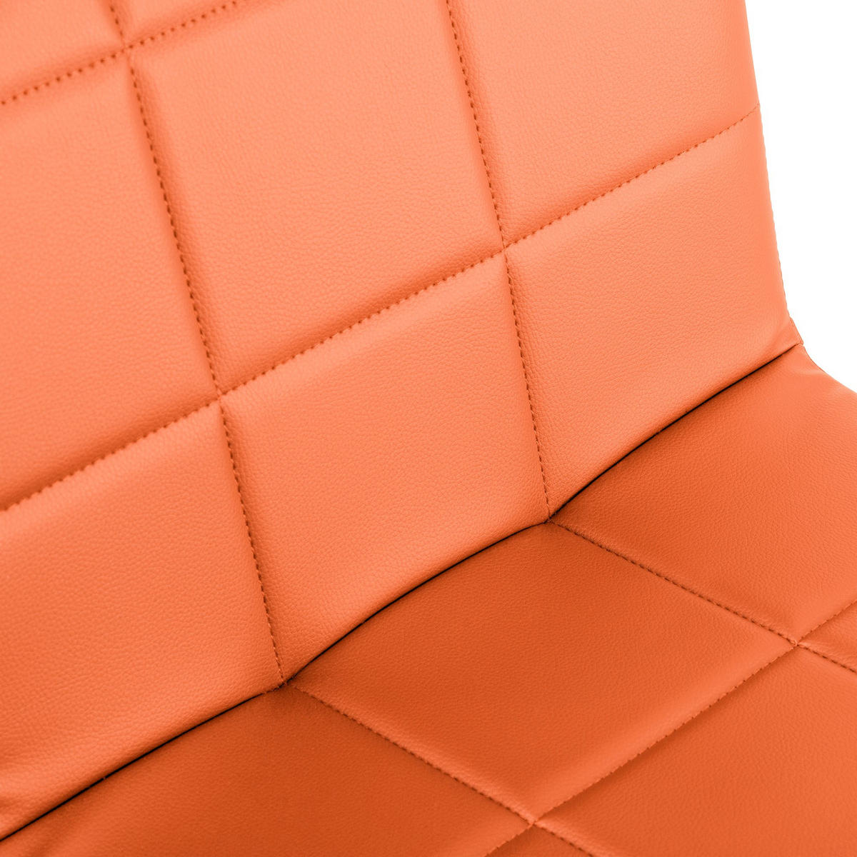 DREHSTUHL Lederlook Orange - Chromfarben/Orange, Textil/Metall (44/81/55cm) - CLP