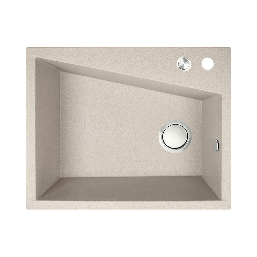 EINBAUSPÜLE Grenada Beige, Einzelbecken, 48/60/22,7 cm - Beige, Stein (48/22.7/60cm) - bad land