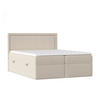 BOXBETT Jodan 200/200 cm Beige im Baloo Stoff - Beige/Schwarz, Holz/Holzwerkstoff (200/200cm) - AltaBeds