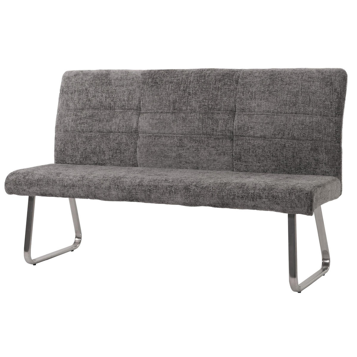 SITZBANK Grau - Grau, Textil (160/100/65cm) - MCW