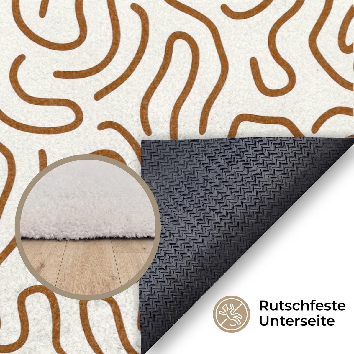 KOBERCE - Minimalistický - Vzor - Terakota - 150x90 cm - hnedá, textil/plast (150/0.4cm) - OnlyWow