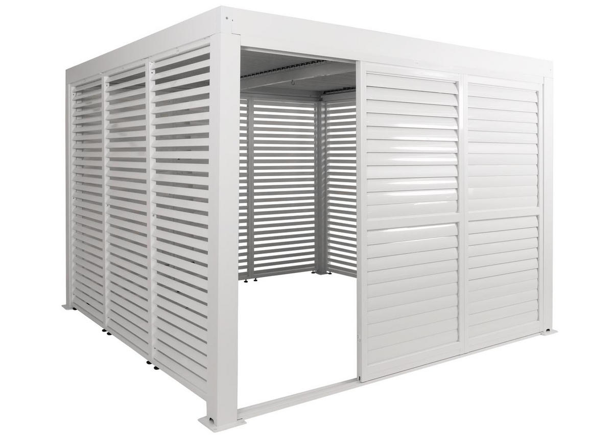 PANEELE 4er-Set für Pergola 204x369cm Weiß - Weiß, Metall (369/204/4cm) - BERLINLODGE
