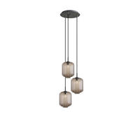 GALERIELEUCHTE Velo 3-flammig Klar Ø 25 cm - Klar/Schwarz, Glas (25/25/27cm) - s.luce