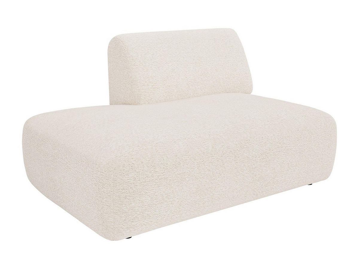 RECAMIERE ohne Schlaffunktion - 1 Person - stoff - weiß Pogni - Weiß, Textil (130/73/97cm) - Vente-Unique