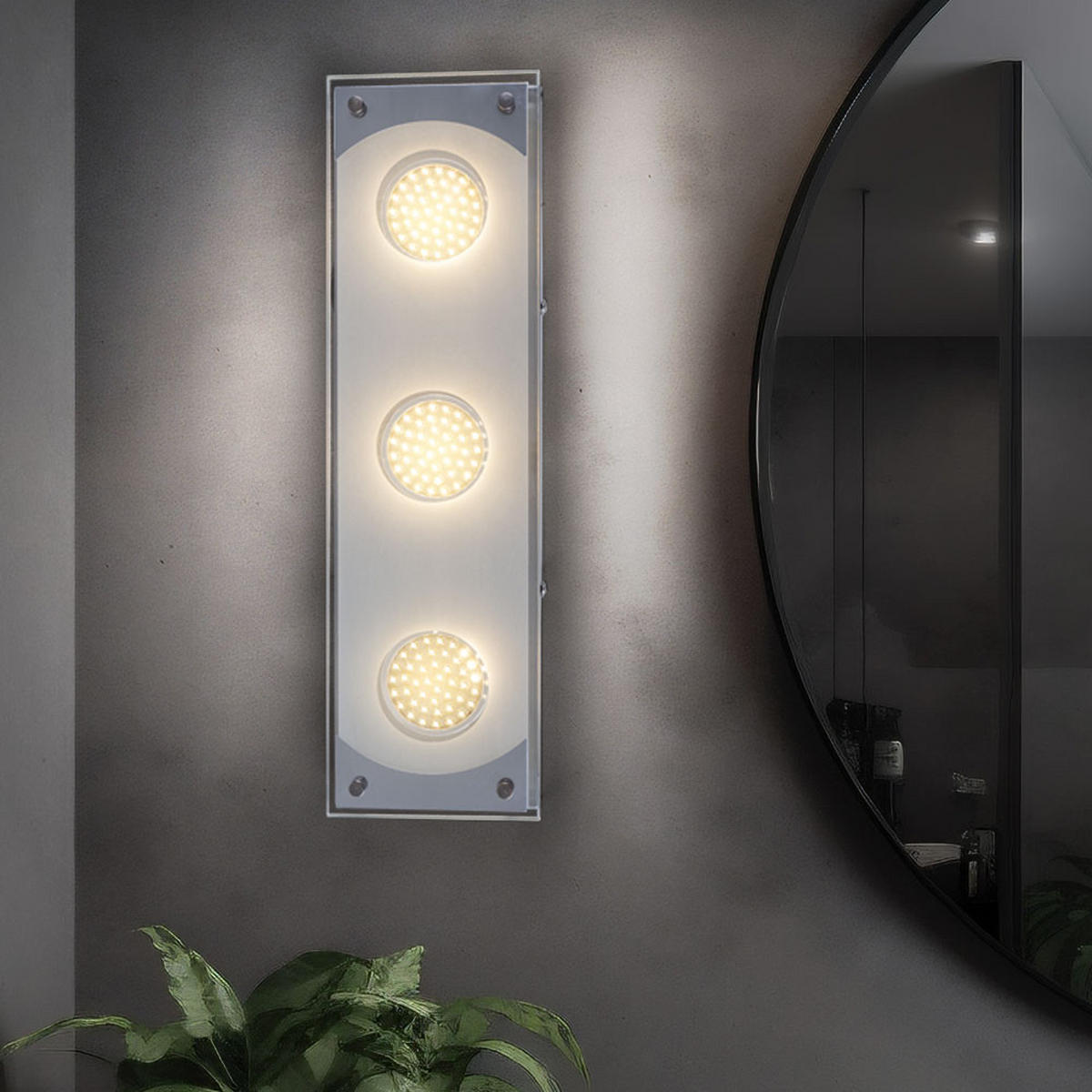 LED DECKENLEUCHTE Silber gebürstet - Silberfarben, Glas (7.5/35/10cm) - Esto