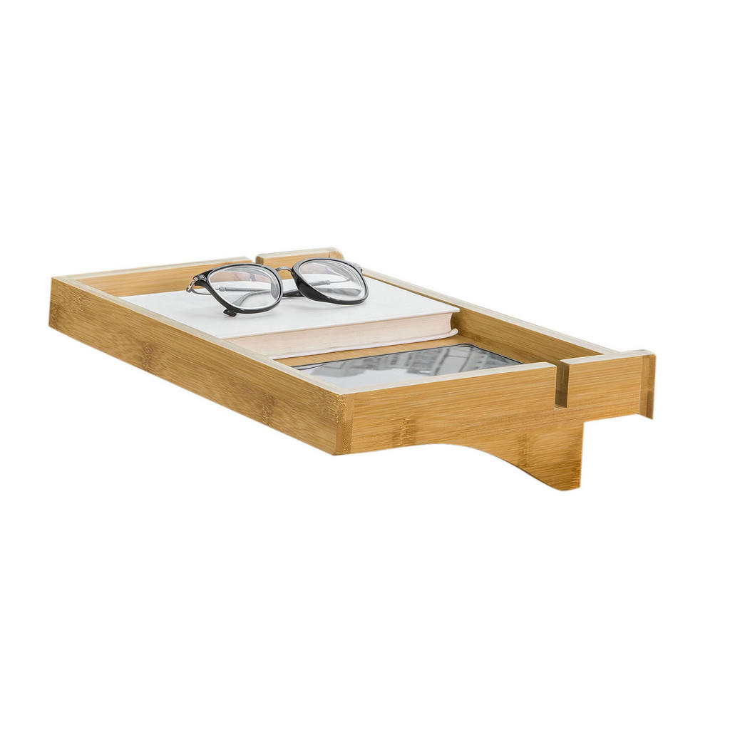 SoBuy POLIČKA K POSTELI Bambus 36x25x9cm Minimalistický