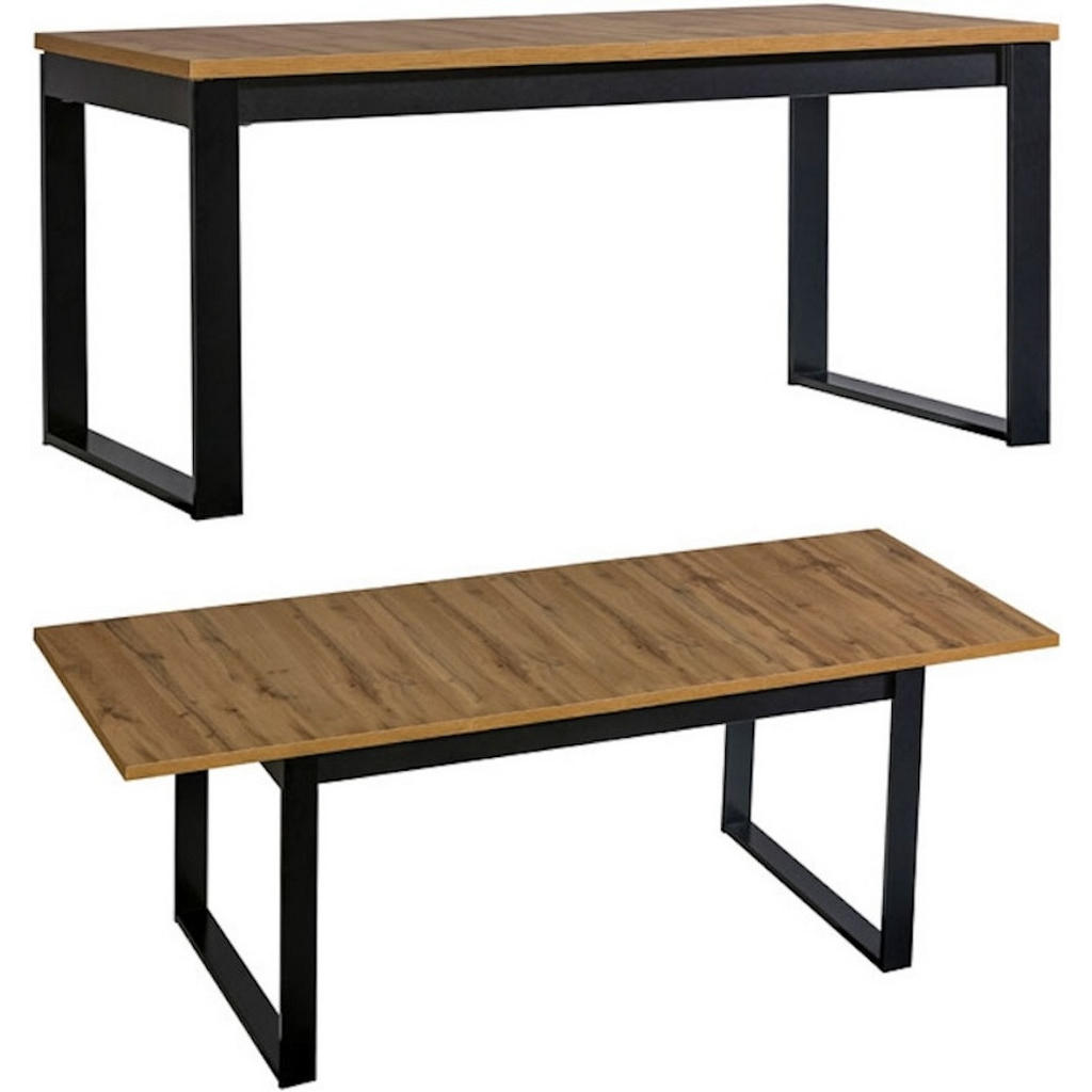 Thumbnail - Feldmann-Wohnen Esstisch, Braun, Schwarz, Holz, Rechteckig,Rechteckig, 240x77x90 cm, Esszimmer, Tische, Esstische