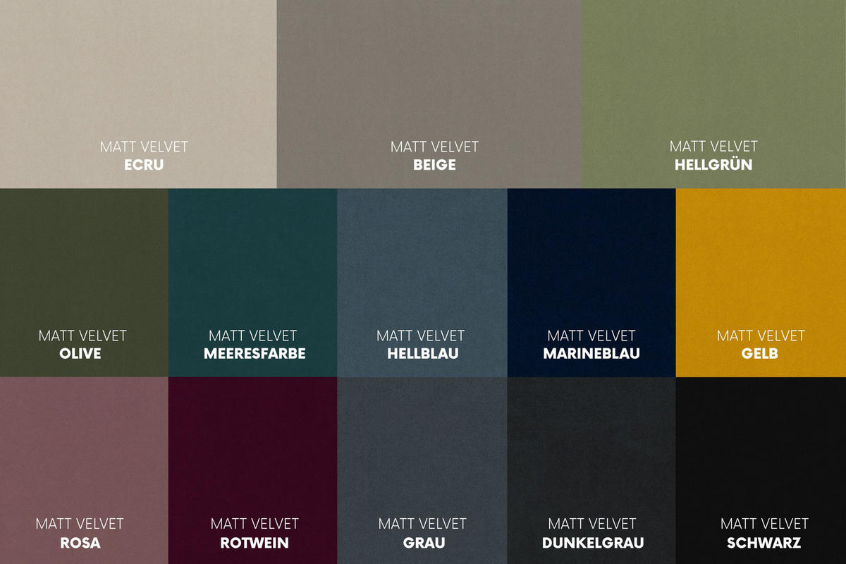 BOXBETT mit Bettkasten und Matratze Topper HANA Stoff Matt Velvet Grau 200x200 cm H2-Pocket - Grau, Holz/Textil (200/200cm) - Kaiser Möbel