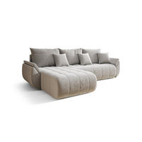 ECKSOFA Akita - Hellgrau, Holzwerkstoff/Textil (280/185cm) - Fun Möbel