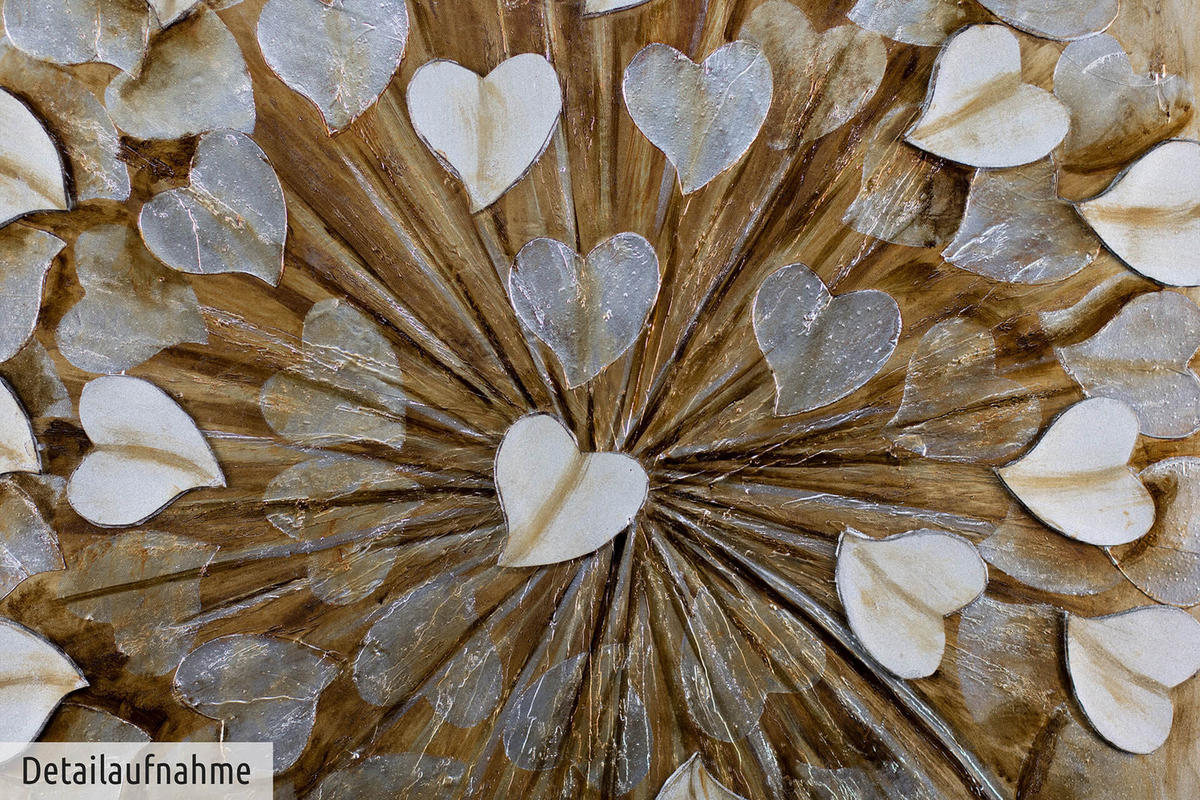 ÖLGEMÄLDE 80/80 cm - Beige/Braun, Holz/Textil (80/80cm) - KUNSTLOFT